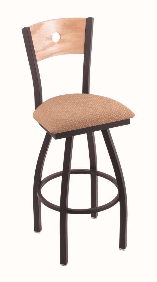 25x22 Counter Stool with Black Wrinkle Finish and 360 Swivel V65681