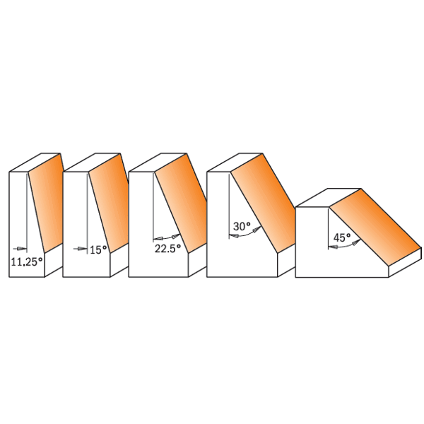5-Piece Chamfer Bit Set with Carrying Case 1/2-Inch E590813
