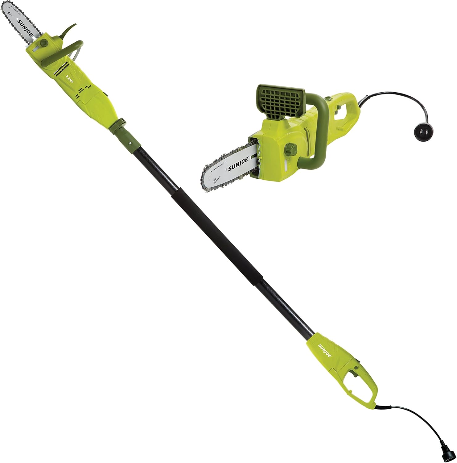 8-Inch 8.0 Amp 2-in-1 Convertible Pole Chain Saw V8713