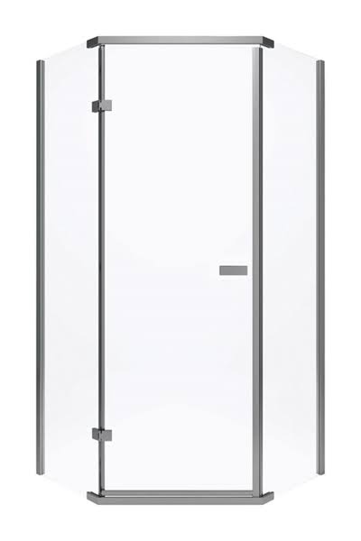 Stainless Frameless Neo-Angle Shower Kit I54808