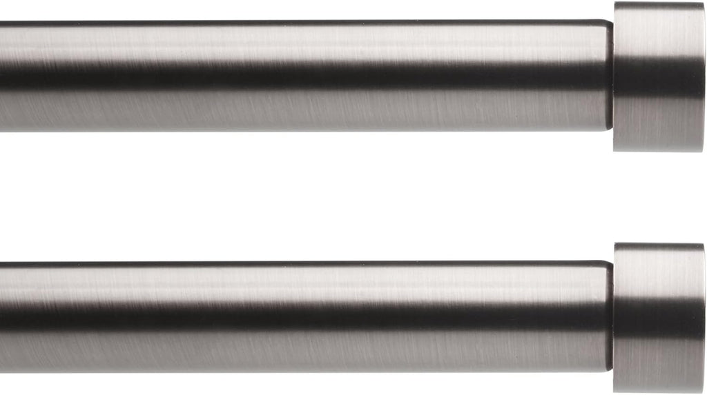 Nickel 2-Pack Adjustable Curtain Rods, 36 to 72” Z720243