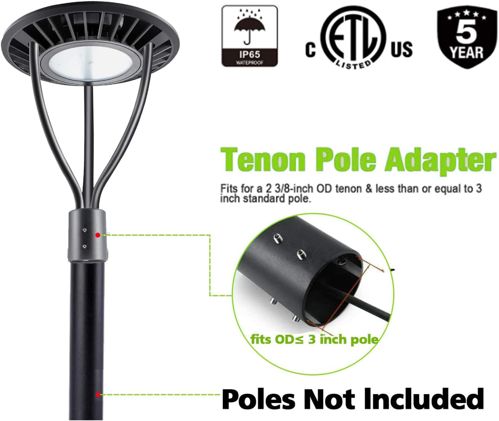 LED Circular Post Top Pole Light 100W 13000LM D72594