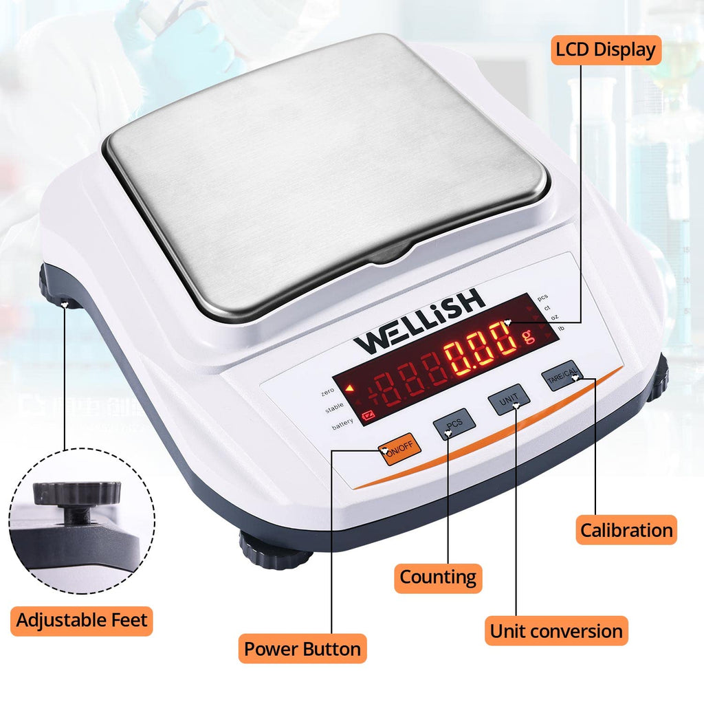 2000g/0.01g High Precision Digital Analytical Balance Scale E816308