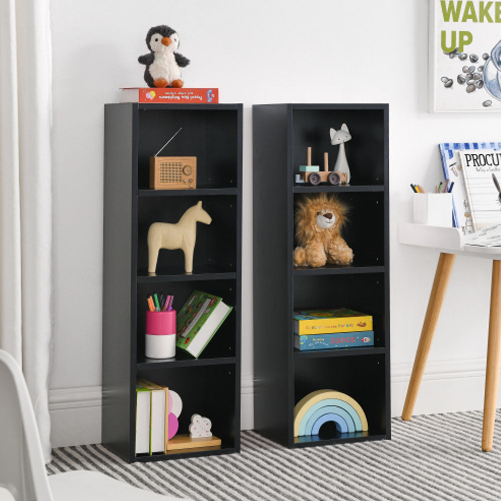 8-Tier Tall Narrow Media Storage Cabinet with Adjustable Shelves Y87965
