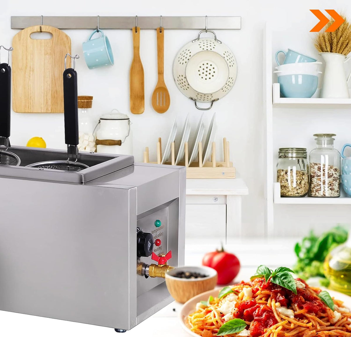 2 Holes 1500W Commercial Pasta Cooker N34324