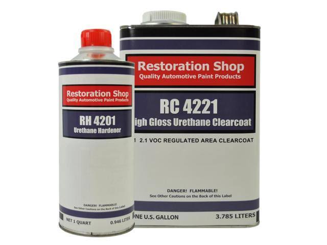 Wimbledon White Urethane Basecoat Clearcoat Car Auto Paint Complete Medium Gallon Kit J336