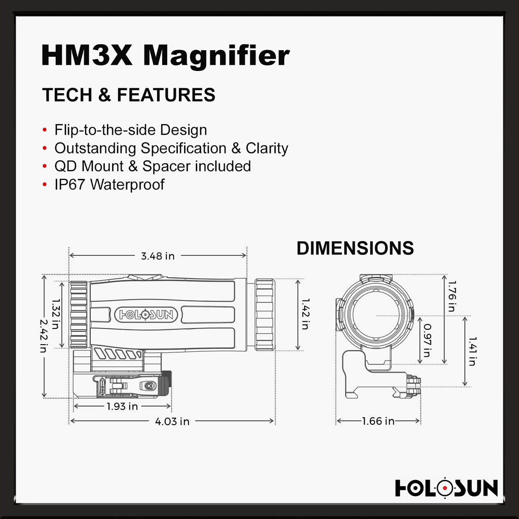 3x Red Dot Magnifier with QD Mount G5844