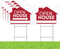 Red Double Sided Property Yard Sign Bulk Pack of 2 with H Wire Stakes I818