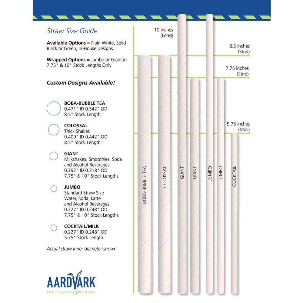 4800 Ct. Kraft Paper Straws R75586