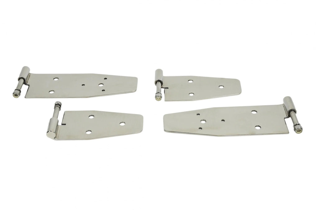 Polished Silver Hardtop Door Hinge Set 4 Pieces X8086