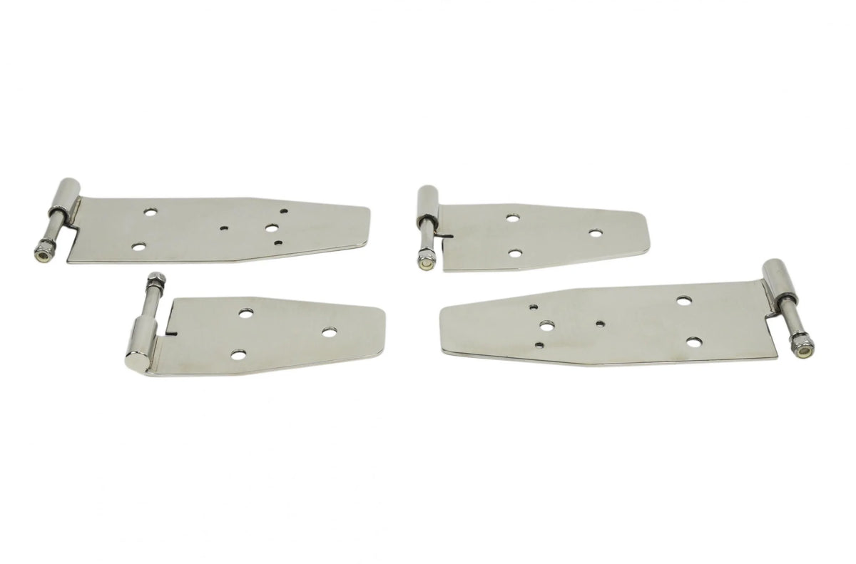 Polished Silver Hardtop Door Hinge Set 4 Pieces X8086
