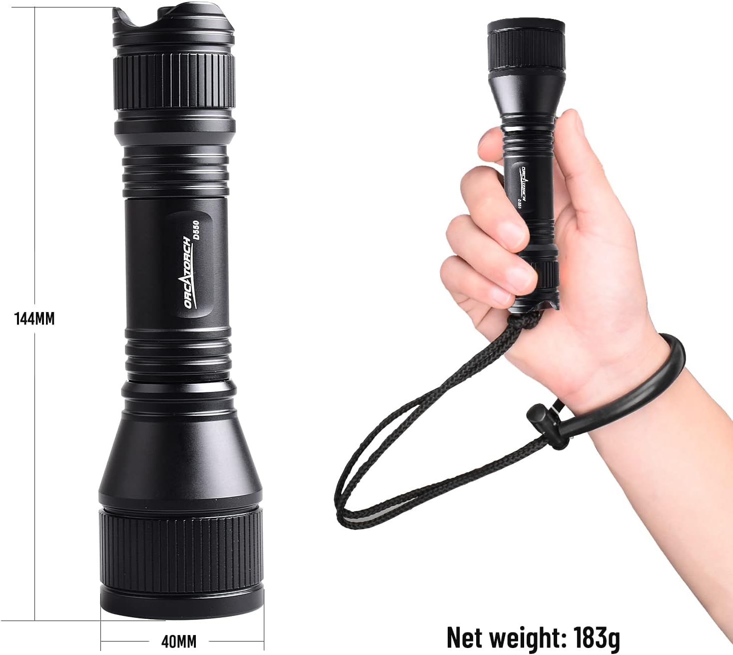 D550 Dive Light 1000 Lumens Scuba Diving Flashlight F918197
