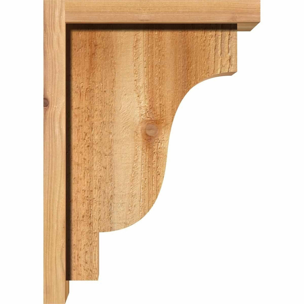 Rough Sawn Corbel with Backplate, Western Red Cedar V180