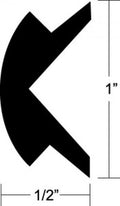 White Vinyl Insert 1x22 x 70 D8549