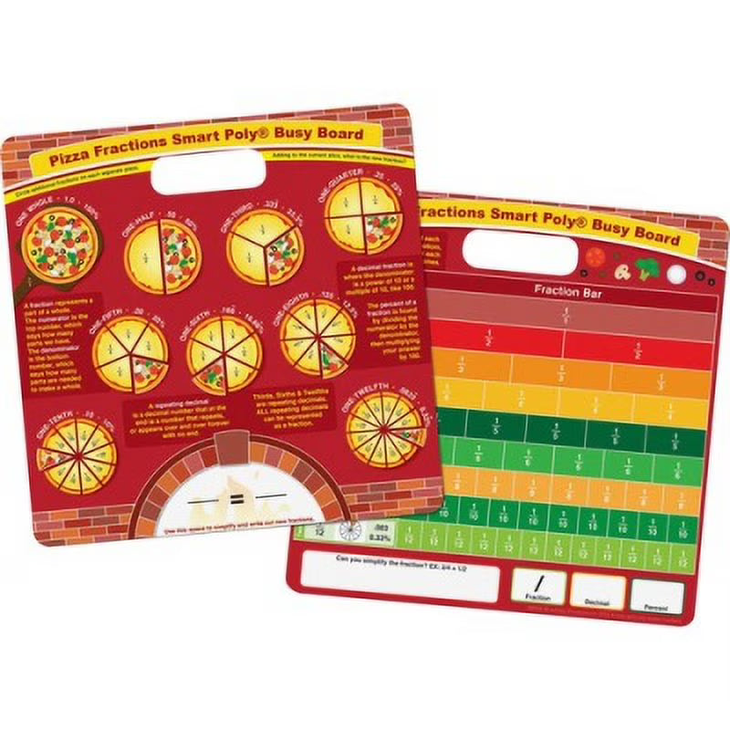 2 Pieces Pizza Fractions Busy Board M89256