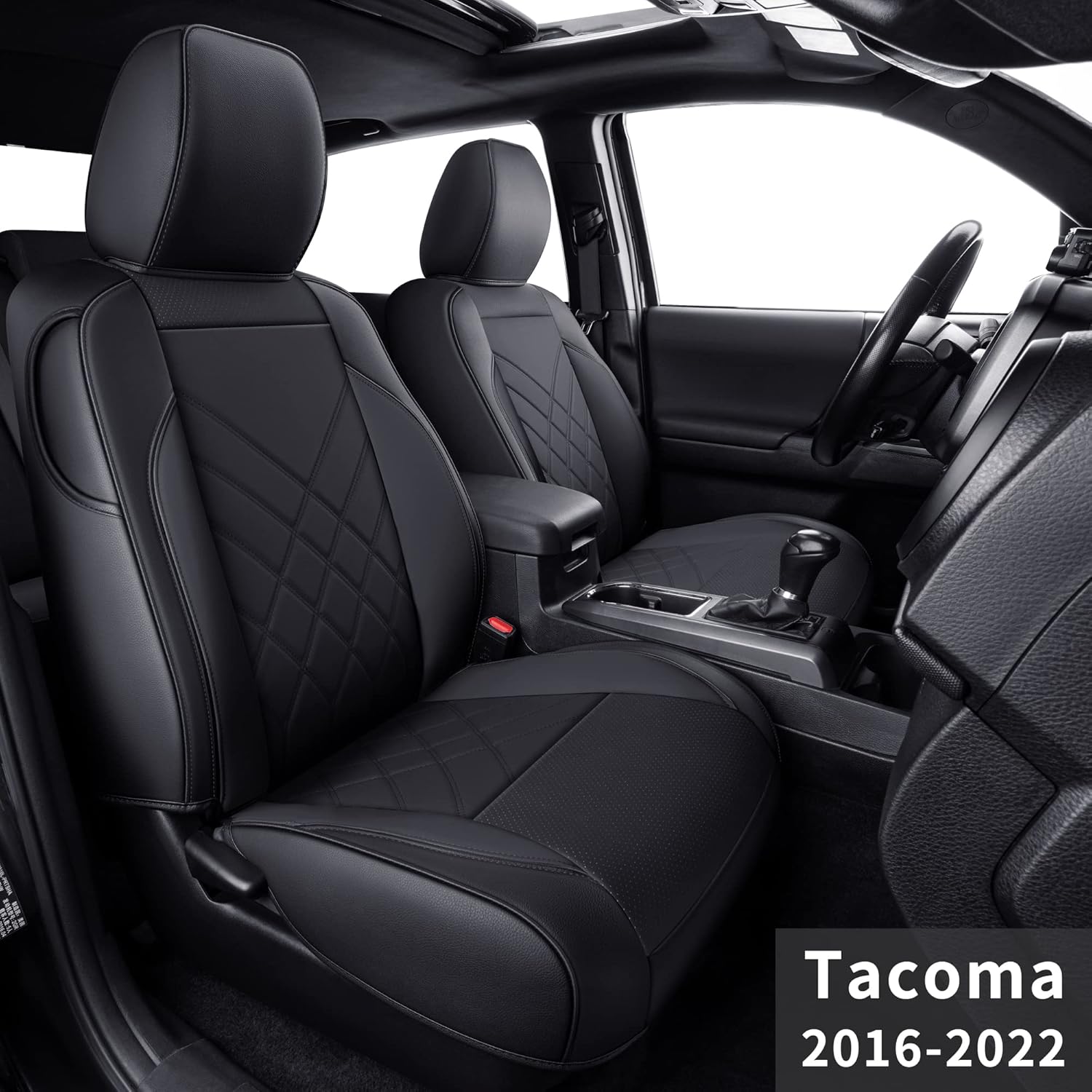 Black 2 pcs Custom Fit Seat Covers A992947