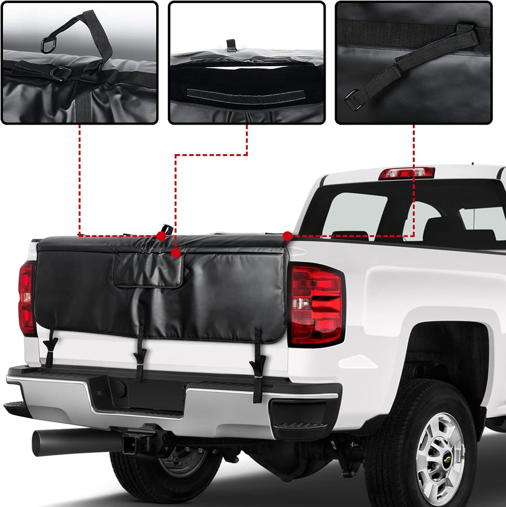 Tailgate Pad for Pickup Truck with Tool Pockets and Velcro Bike Straps 52" Wide Pack of 2 U49307