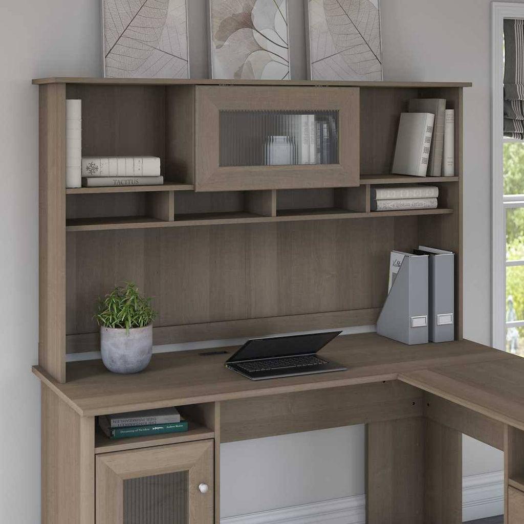 60W Hutch Linen White Oak Y562
