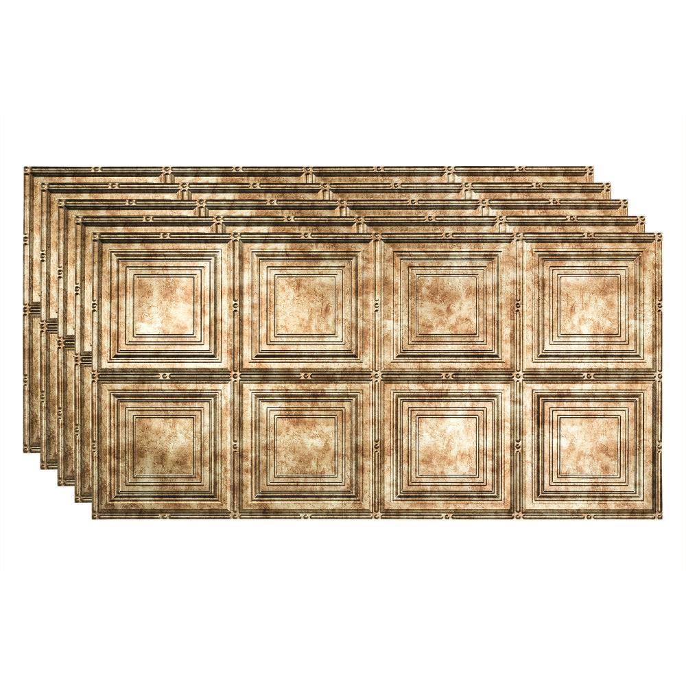 Bermuda Bronze 2ft x 4ft Glue Up Ceiling Tile (5 Pack) K905