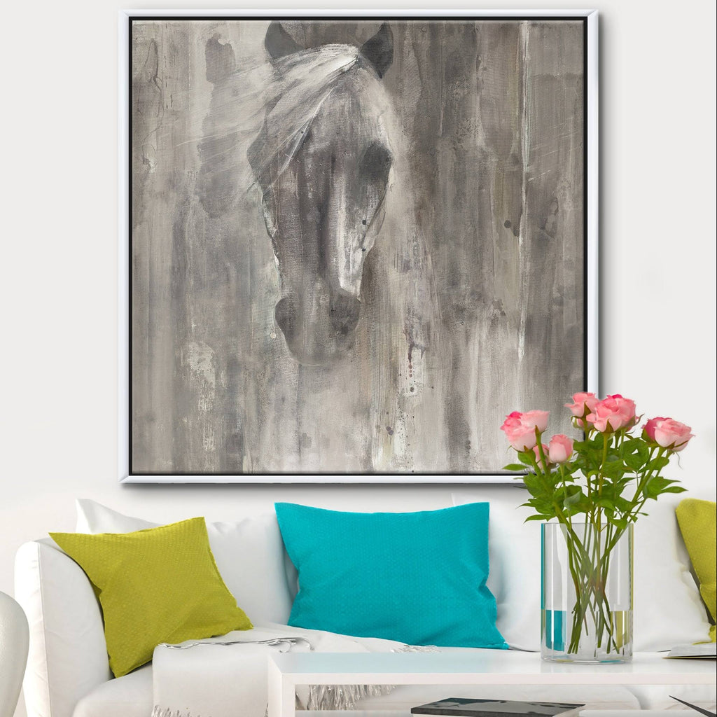 White Framed Canvas J47550