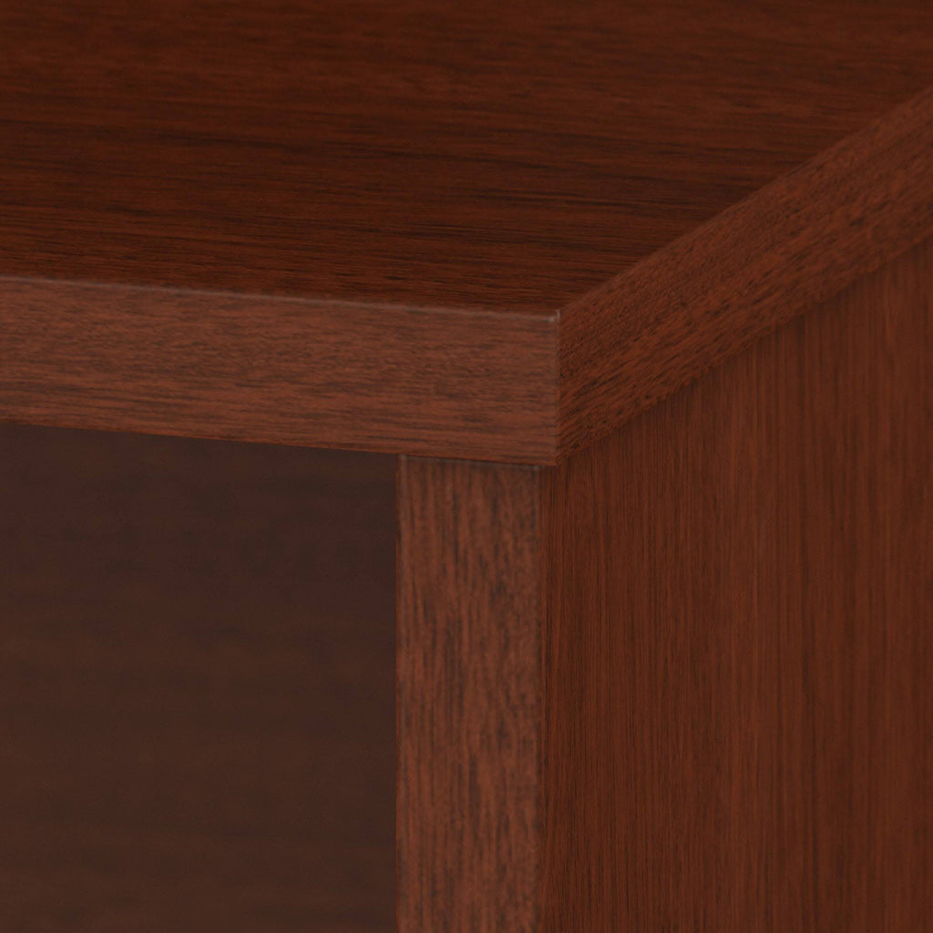60W Office Desk with Hutch and Mobile File Cabinet in Cocoa and Pewter H9261