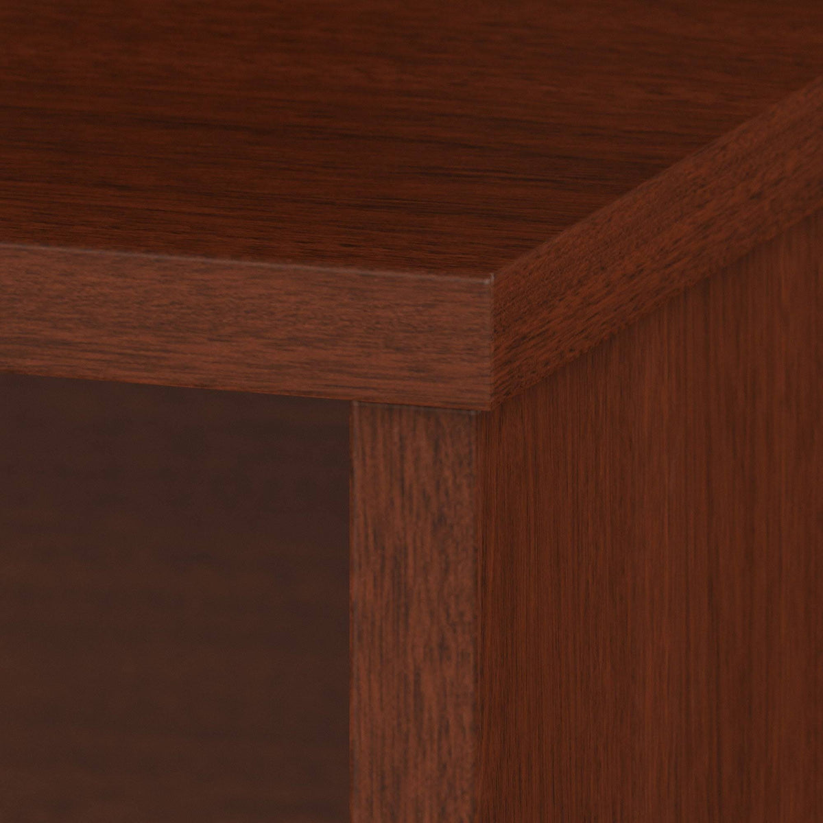 60W Office Desk with Hutch and Mobile File Cabinet in Cocoa and Pewter H9261