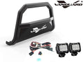 Black Powdercoat Bull Bar with 2.5in Cube LED Kit B625