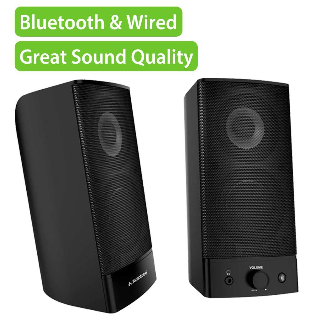 10W Bluetooth Computer Speakers, Wireless & Wired Stereo, AC Powered O632