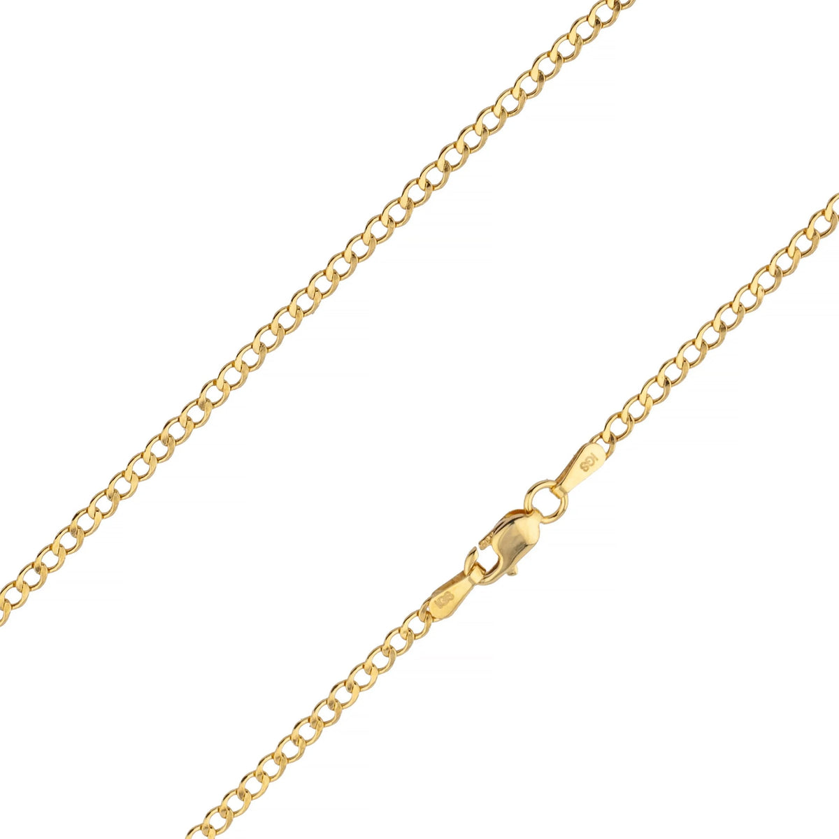 925 Sterling Silver Hollow Cuban Curb Link Chain Necklace K5294