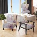 Upholstered Floral Accent Chair and Traditional Arm Chair S174
