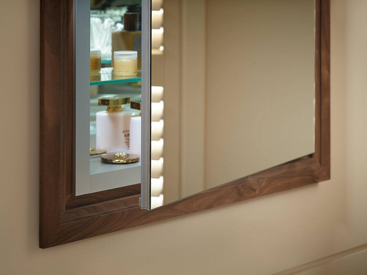 Claret Suede Damask Medicine Cabinet Surround, 15x22 Wide K41349