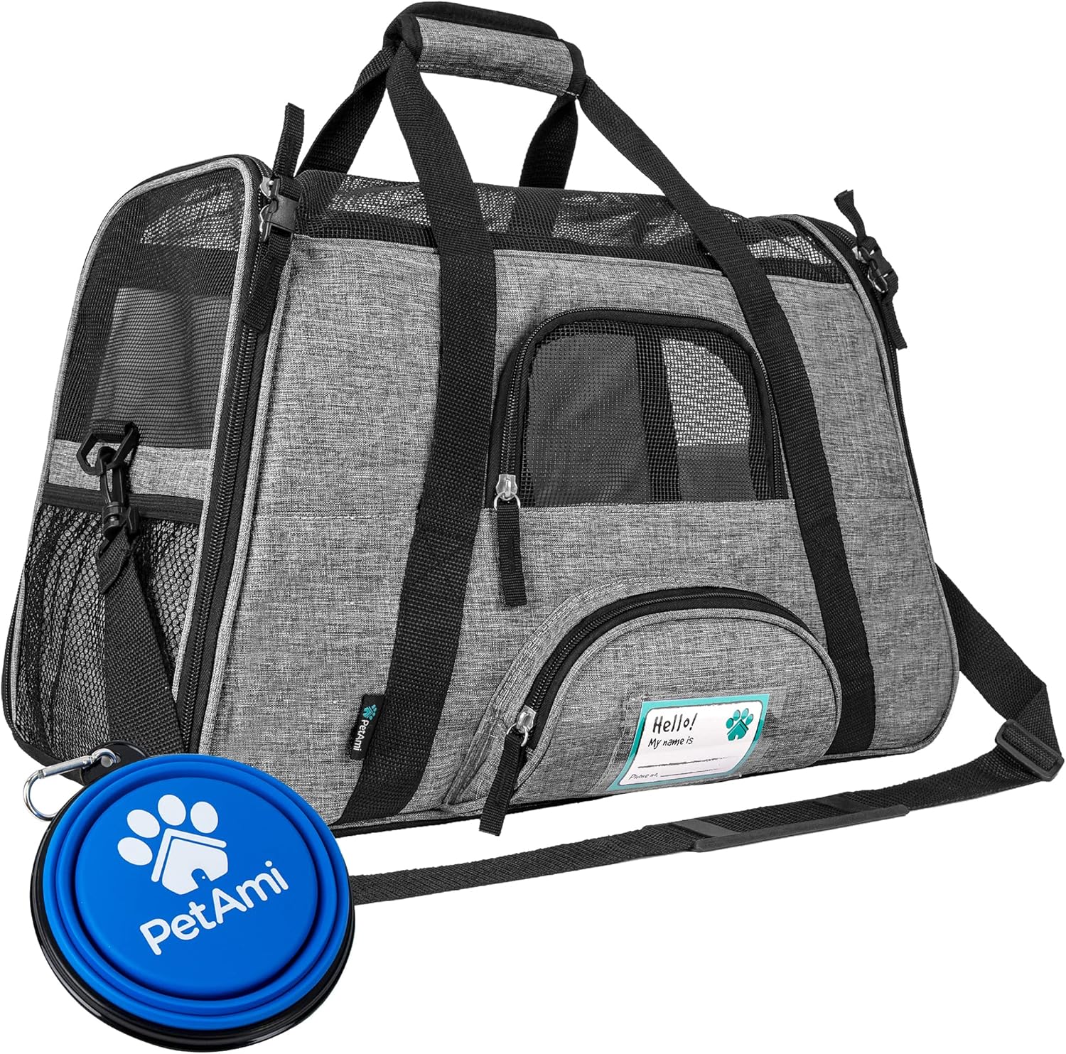 Soft-Sided Pet Travel Carrier, Small, Grey, Pack of 2 Q5259