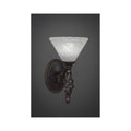 Dark Granite Wall Sconce with Gold Ice Glass A194