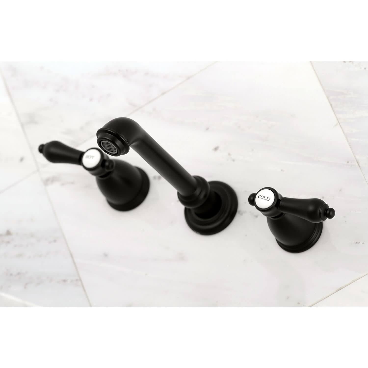 Two-Handle Wall Mount Bathroom Faucet, Oil Rubbed Bronze L604440