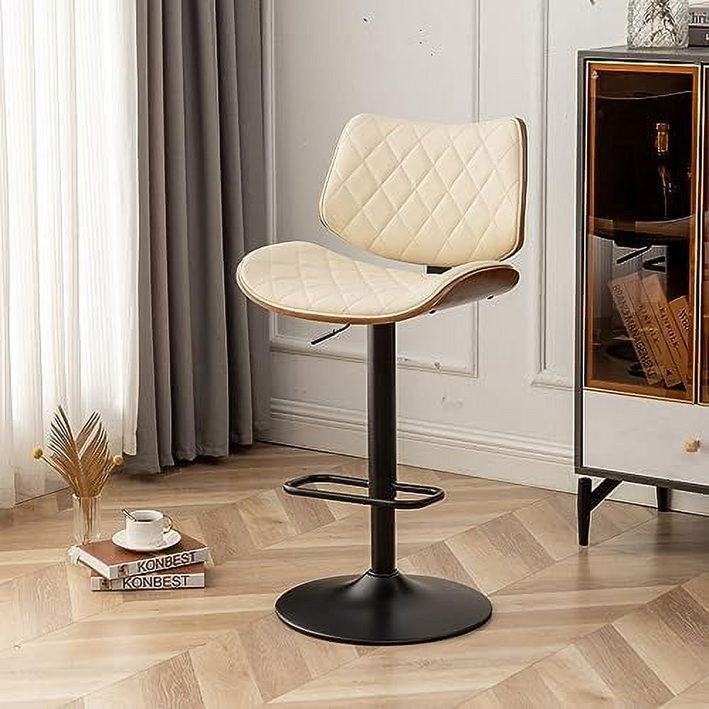 Green Leather Swivel Counter Height Stools Set of 2 K283