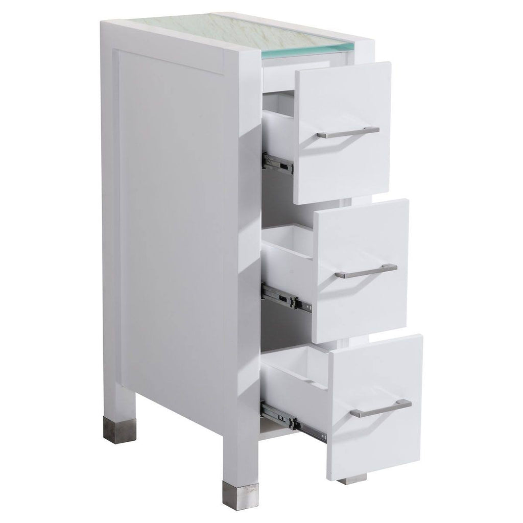 White 11 3/4 in. Wide Vanity Drawer Base M142646