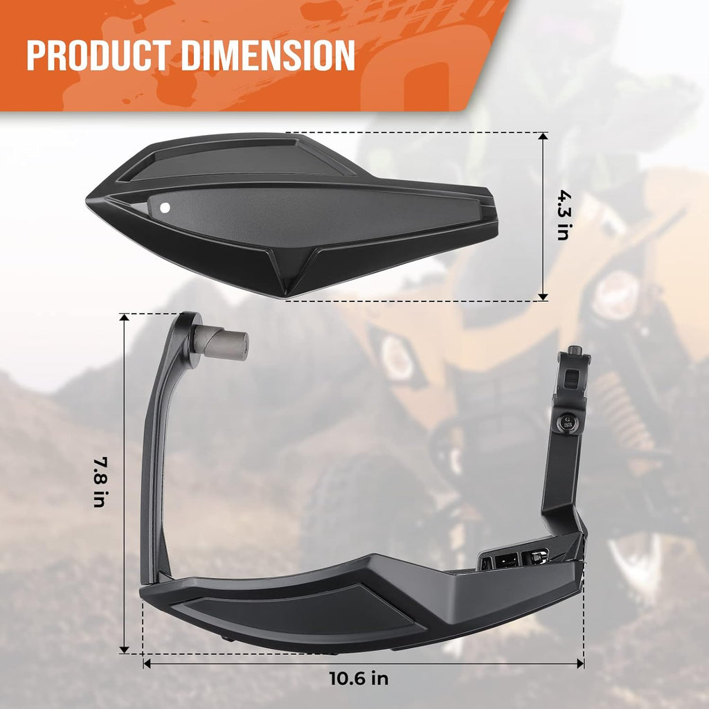 ATV HandGuard and Wind Deflector Kit with Mounting Straps A78787