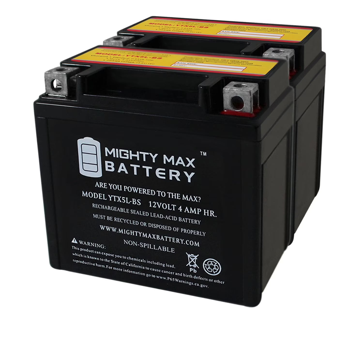 2 Pack Motorcycle Battery J440919