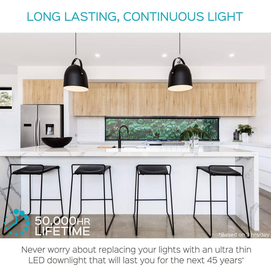 3 inch Ultra Thin LED Recessed Light with Junction Box, 7W, 5000K Dimmable, 450 Lumens S847425