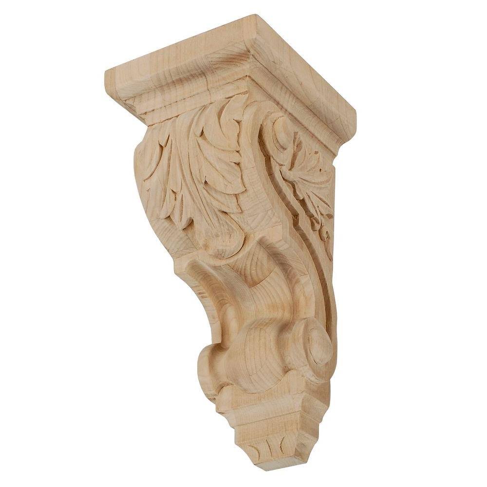 Unfinished Solid Alder Wood Corbel P9425
