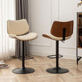 Green Leather Swivel Counter Height Stools Set of 2 K283