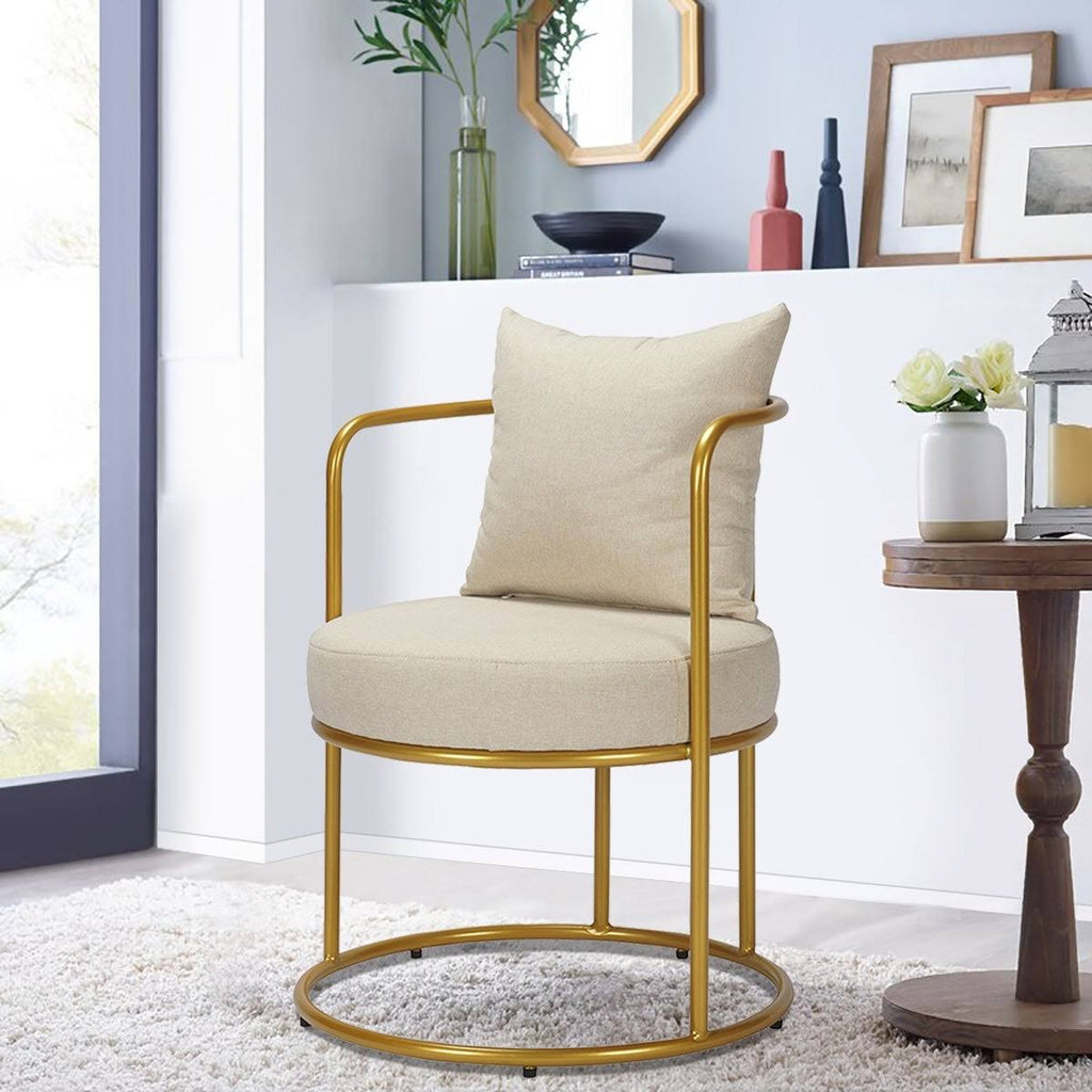 Beige Polyester Armchair H890