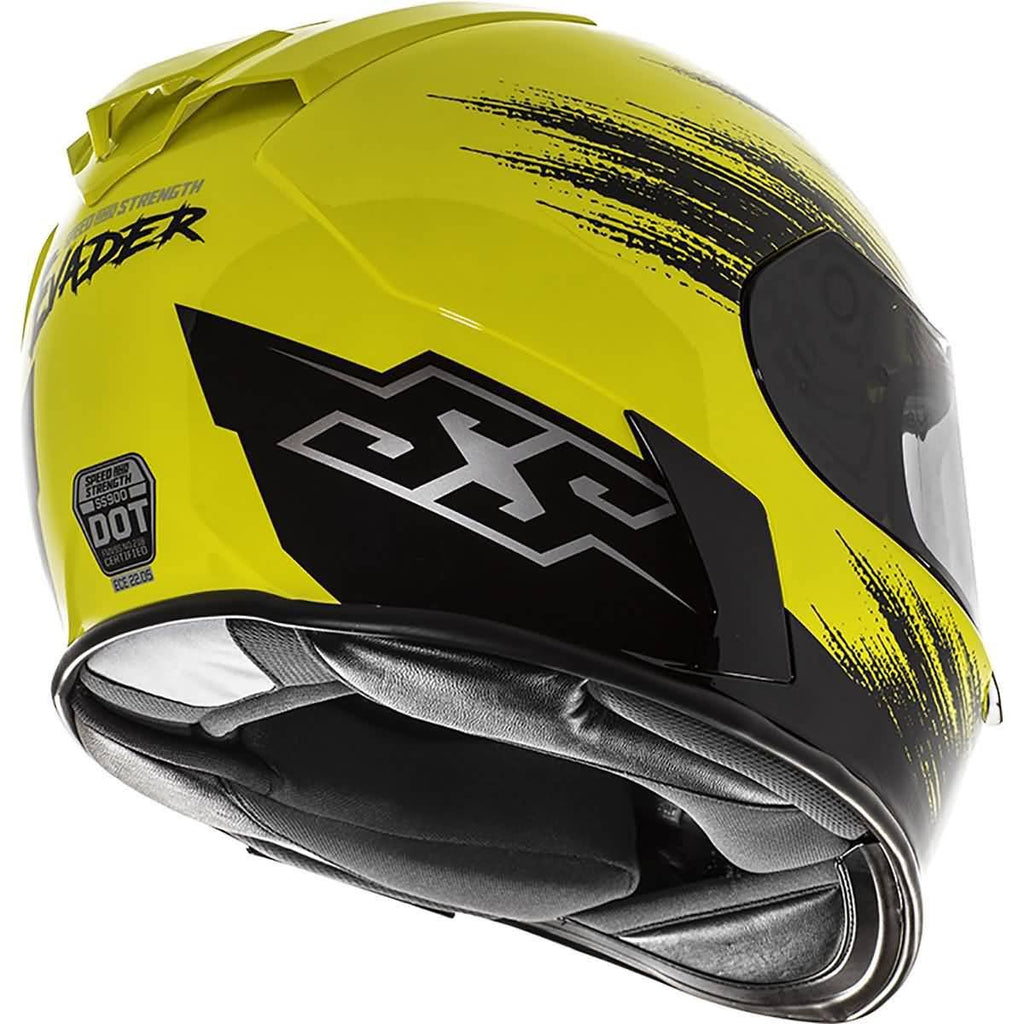 Hi-Vis Yellow Motorcycle Helmet D711260