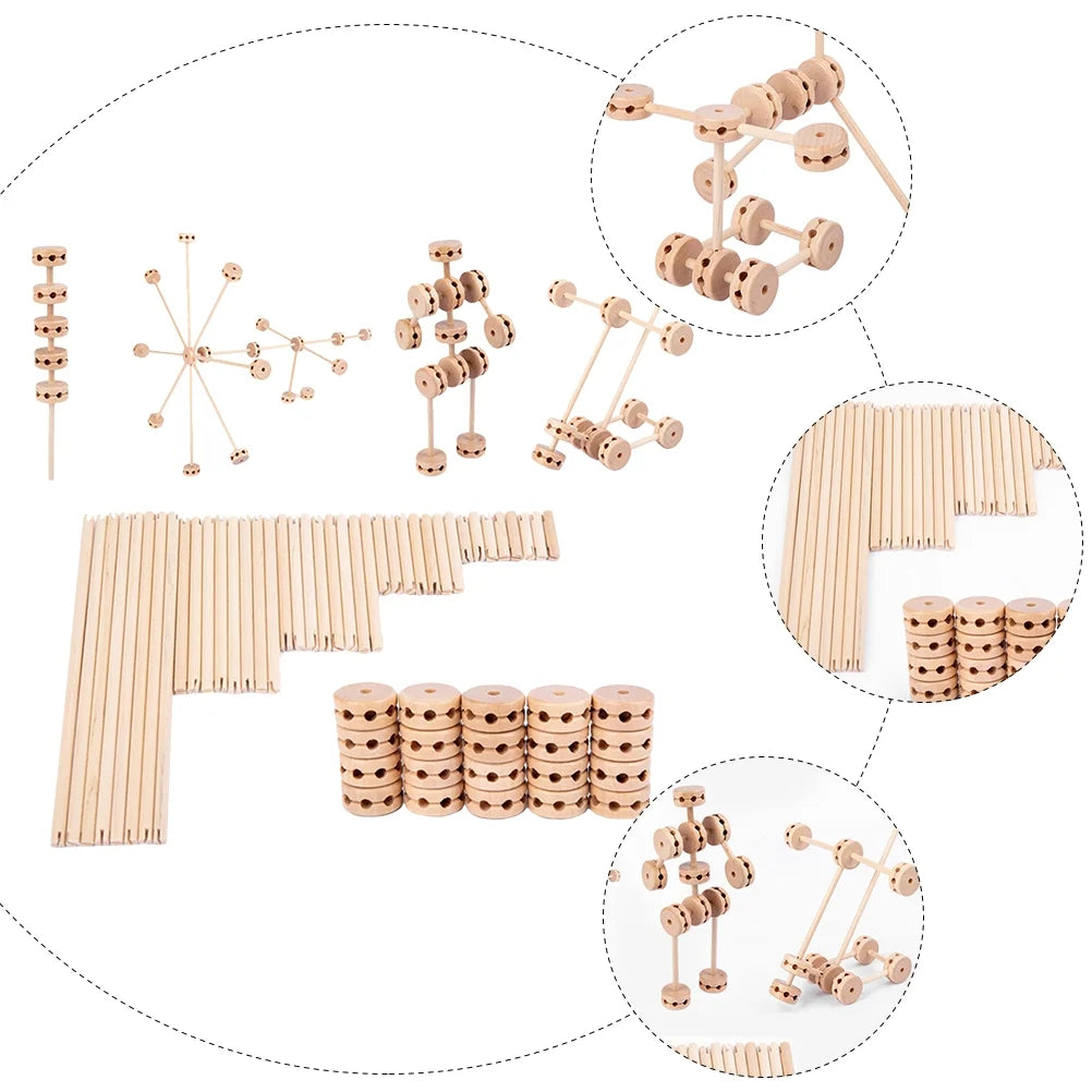 Wooden Building Blocks Stacking Toys R213