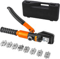 Hydraulic Wire Crimper Battery Cable Crimper awg 12-2/0 awg Lug Crimping Tool with 9 Dies T8036