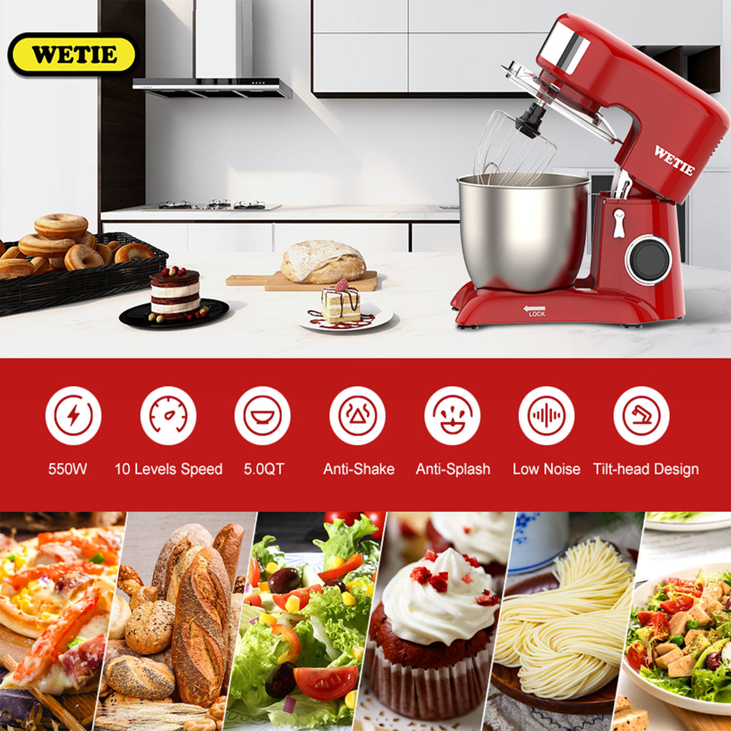 Red 4.8 Quarts 10 Speed Stand Mixer I86910
