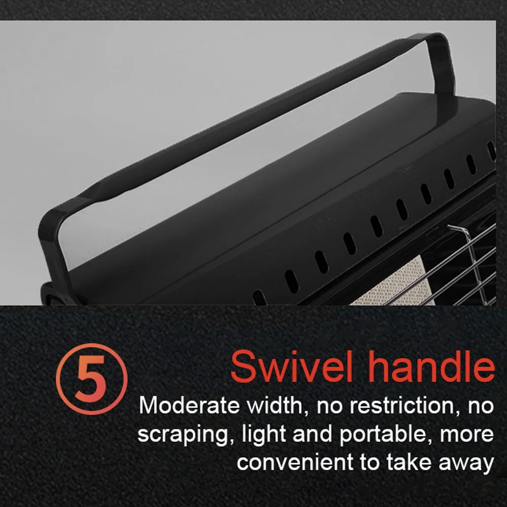 1300W Ceramic Gas Outdoor Camping Black B7121