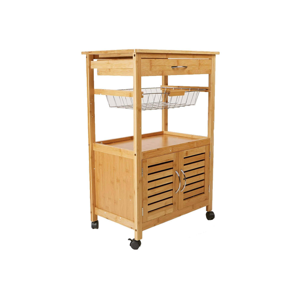 Bamboo Brown 3 Tier Kitchen Cart D4803
