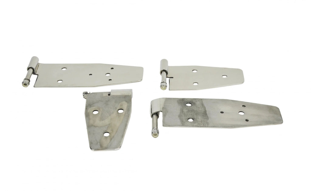 Polished Silver Hardtop Door Hinge Set 4 Pieces X8086