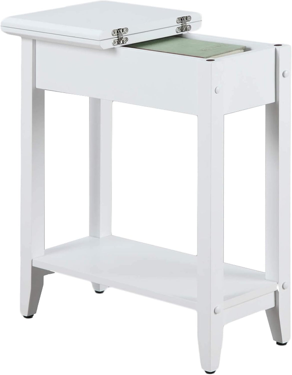 White Flip Top End Table W612283
